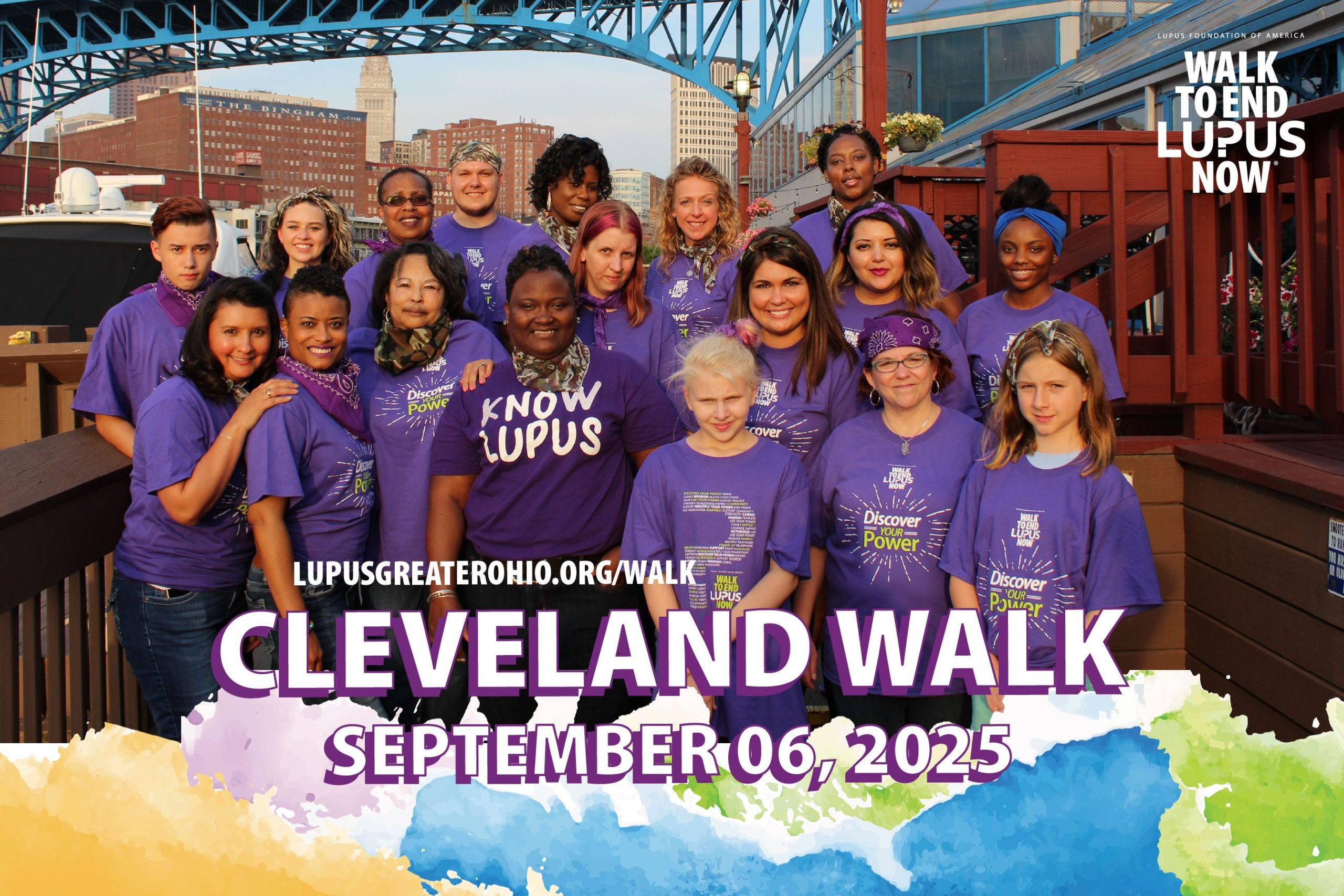 Lupus Year End Giving Picture of Cleveland area lupus patients on the banks of the Cuyahoga River.