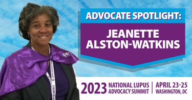 Graphic of Jeanette for the Lupus Advocate Spotlight