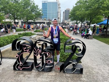 Nathan at the Flying Pig Marathon